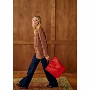Sezane LE CABAS
ROUGE VERNIS Tote Bag Patent Leather SOLD OUT NWT